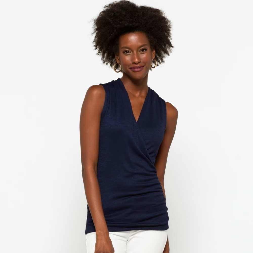 41 HawthornBenni Wrap Front Ruched Knit Top